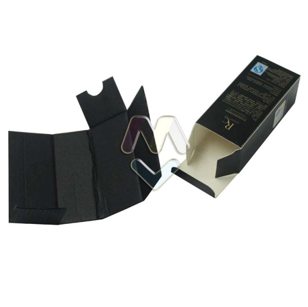 black printed paper box