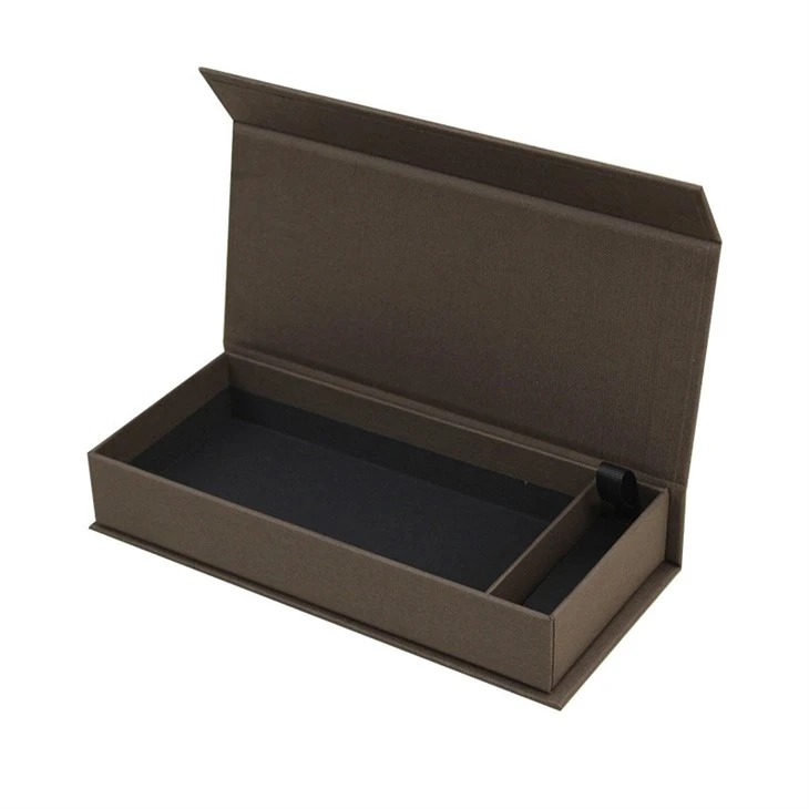 Brown Textured Paper Magnetic Boxes